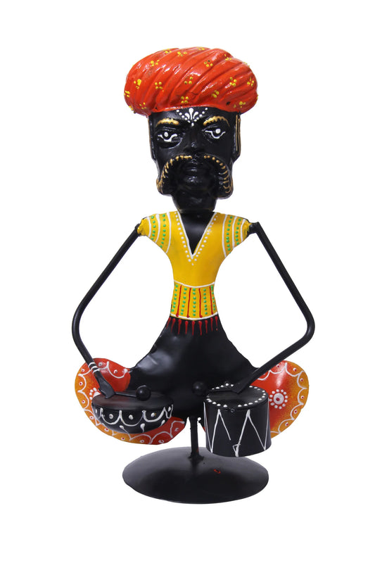 1 Pc Aesthetically Handcrafted 12 Inches Metal Musician Doll / Ruchi