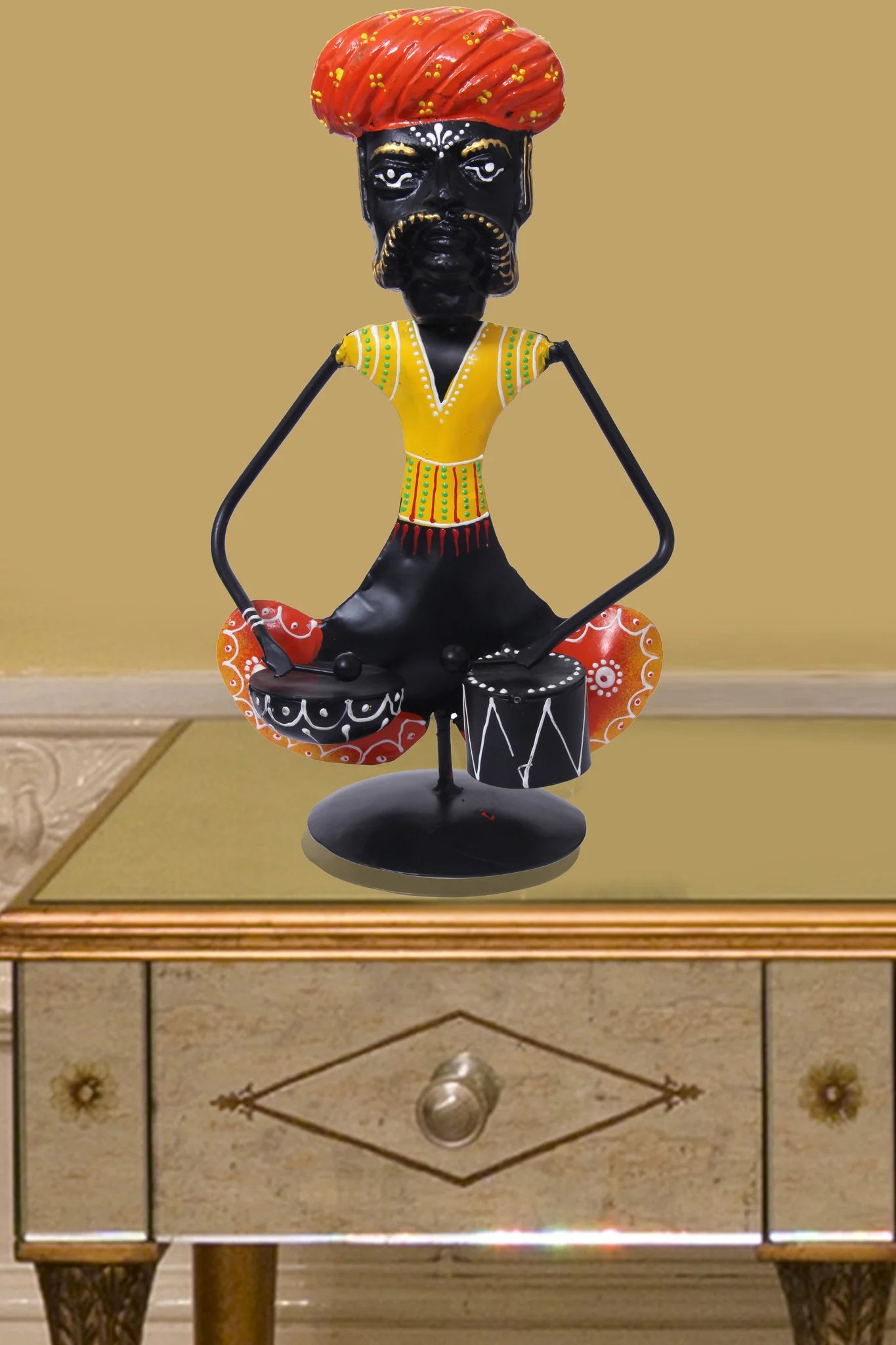 1 Pc Aesthetically Handcrafted 12 Inches Metal Musician Doll / Ruchi