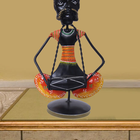 Multicolored Handcrafted Tribal Man Showpiece / Ruchi