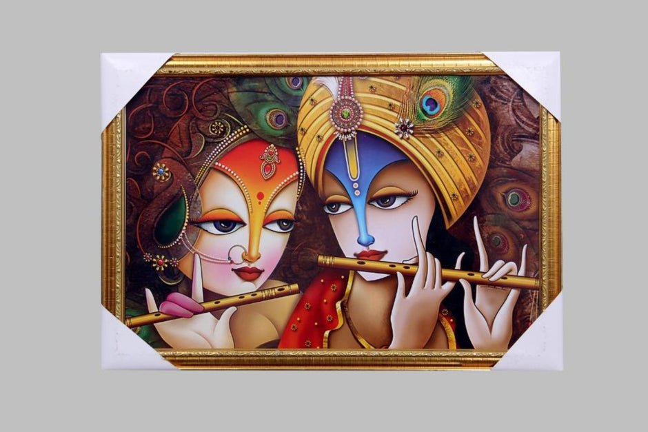 Handcrafted Radha Krishna Wall Art / Ruchi