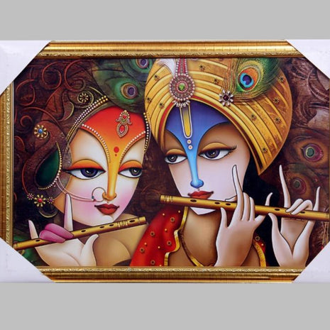 Handcrafted Radha Krishna Wall Art / Ruchi