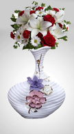 Minimal White Spiral Ceramic Vase / Ruchi