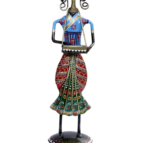 Dazzling 1 Pc Metal Musician Statute With Fine Artwork / Ruchi