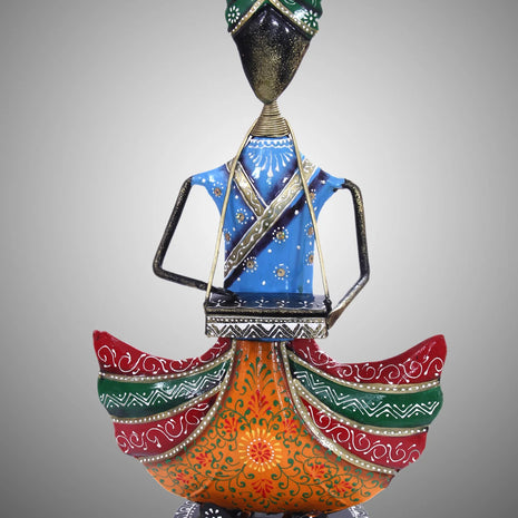 Decorative Multicolor Metal Musician Statue / Ruchi