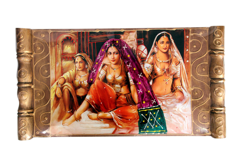 Vibrant Rajasthani Women Oil Painting / Ruchi