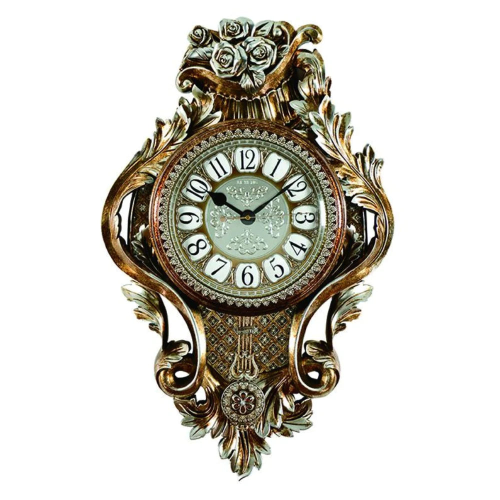 Impressive Gold European Metal Clock / Ruchi