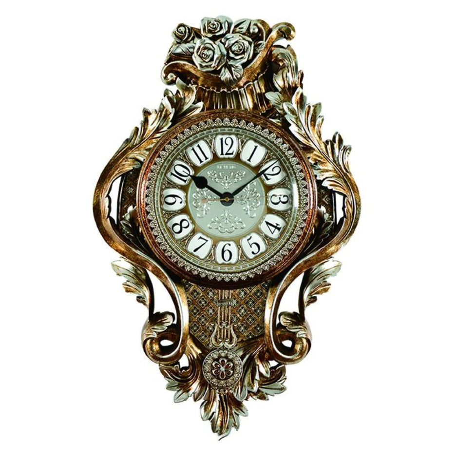 Impressive Gold European Metal Clock / Ruchi