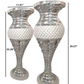 1 Pc Splendid Glossy Silver Coated Pearl Embellished Flower Vase / Ruchi