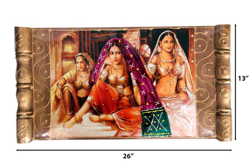 Ideal Attractive Oil Painting Of Rajasthani Women And Indian Culture / Ruchi