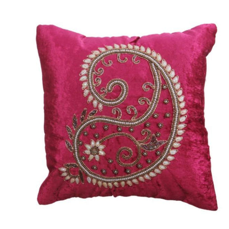 Pink Velvet Cushion Cover Set / Ruchi