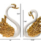 Eye-Pleasing White And Golden Resin Decorative Show Piece / Ruchi