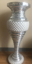 Glossy Silver Pearl Flower Vase / Ruchi