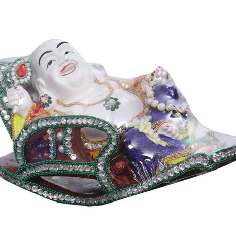 White Porcelain Laughing Buddha Statue / Ruchi