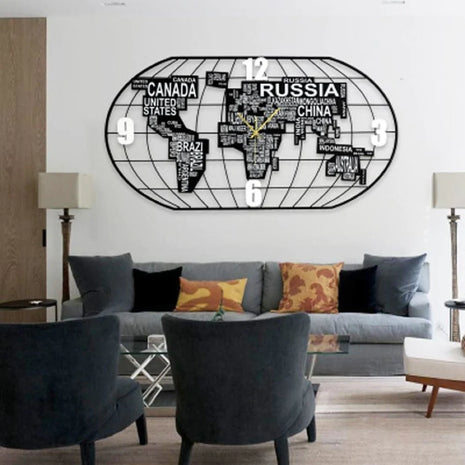 Elegant 3D World Map Clock / Ruchi
