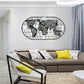 Elegant Metal 3D Abstract World Map Inspired Wall Clock / Ruchi