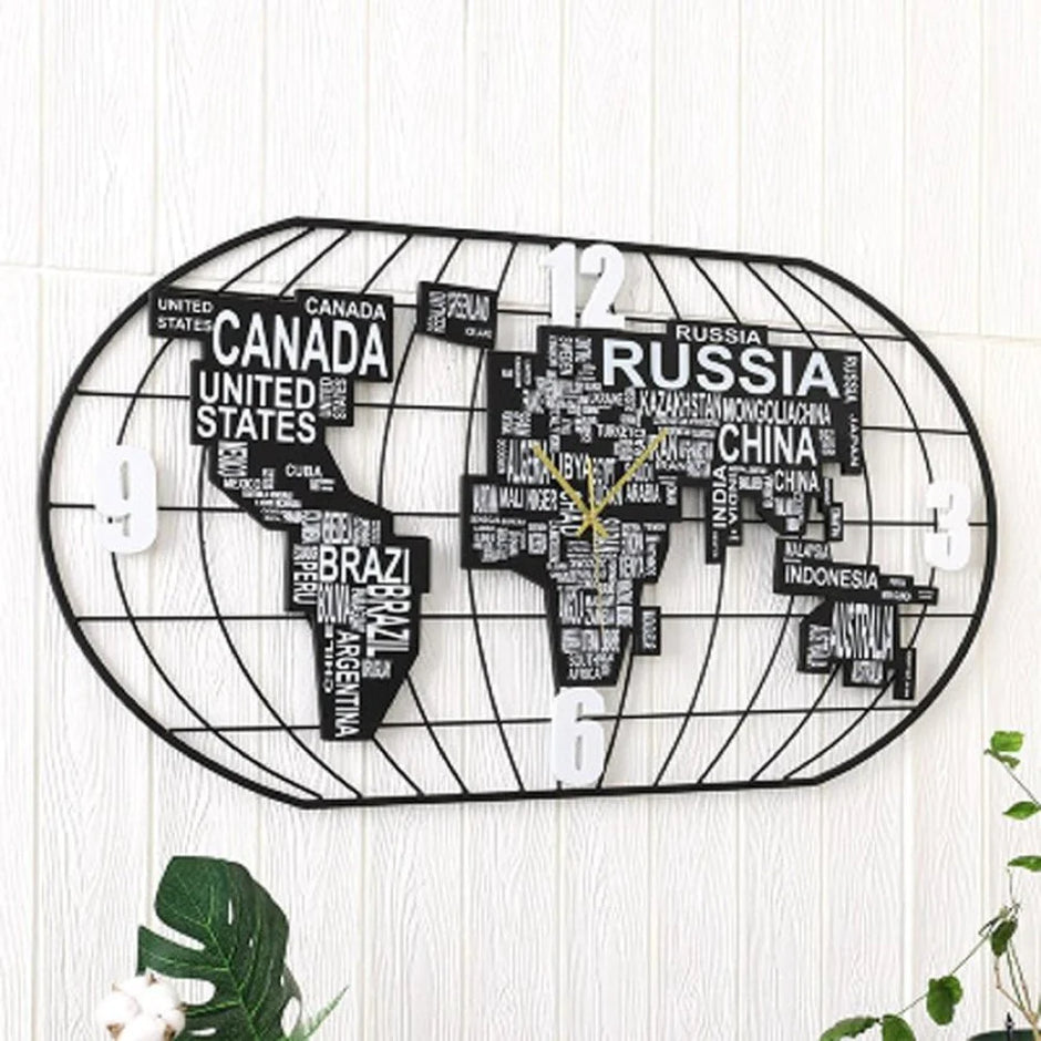 Elegant 3D World Map Clock / Ruchi