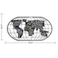 Elegant Metal 3D Abstract World Map Inspired Wall Clock / Ruchi