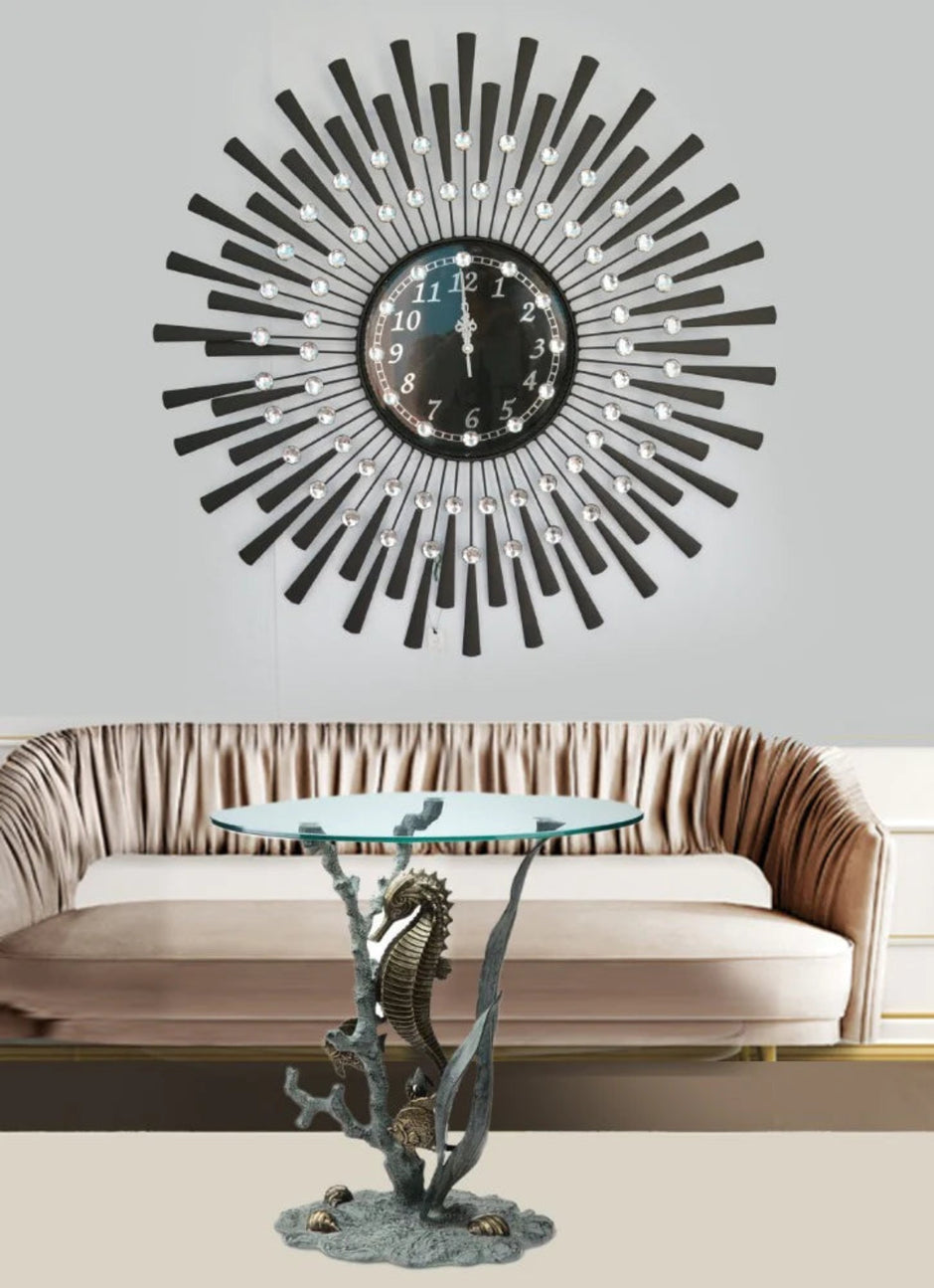 Alluring Shiny Metal Wall Clock / Ruchi