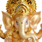Enchanting Crafted Amulet Golden Colored Figurine / Ruchi
