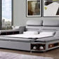Astonishing Ultra-Modern Grain Leather Upholstered Queen Size Smart Bed / Ruchi