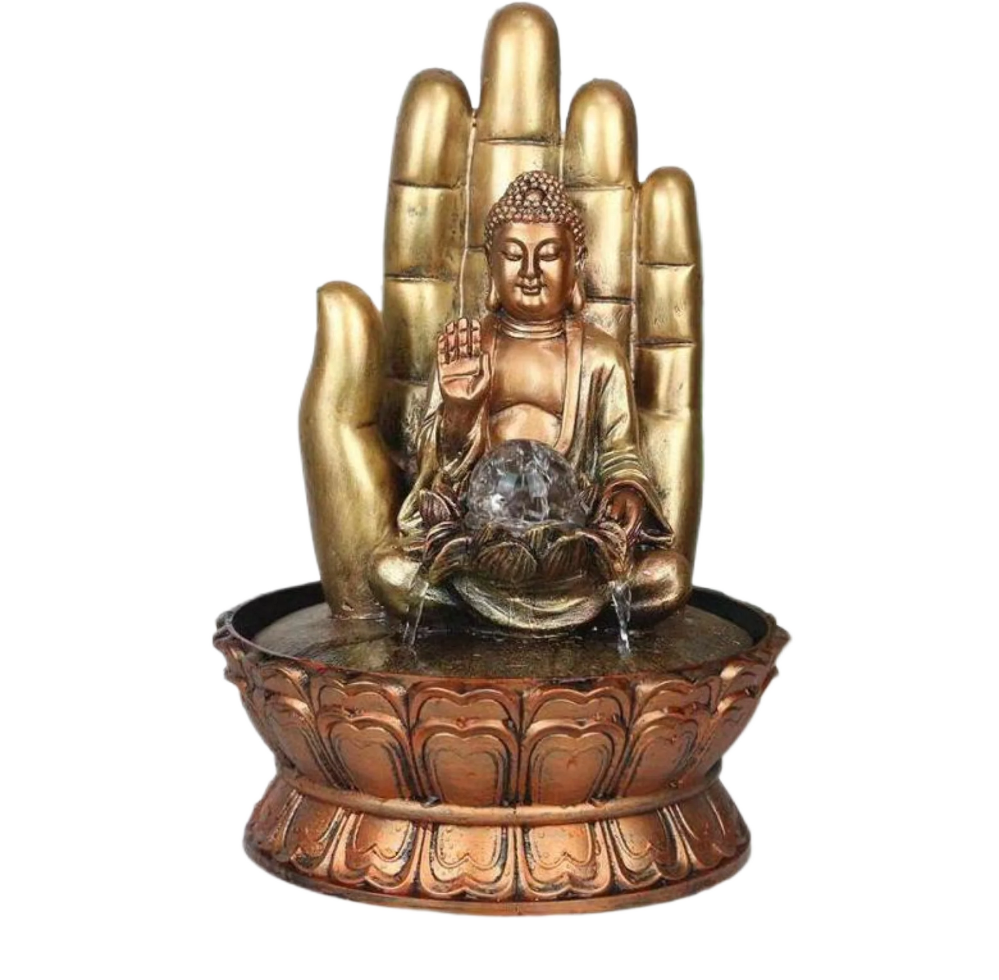 Copper Buddha Water Fountain Statue / Ruchi