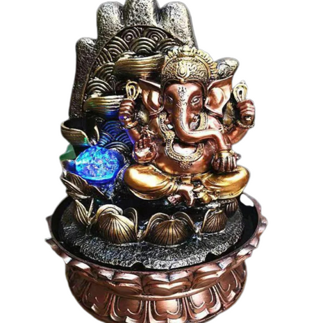 LED Polyresin Ganesha Water Fountain / Ruchi