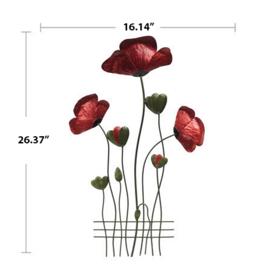 Charming Floral & Butterflies Themed Metal Wall Hanging / Ruchi