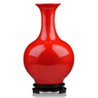 Glossy Red Porcelain Tabletop Vase / Ruchi