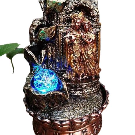 Radha Krishna Resin Water Fountain / Ruchi