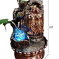 Creative 1 Pc Radha Krishna Resin Water Fountain With Led Light / Ruchi