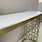 Luxurious Contemporary Metal Console Table With Marble Top / Ruchi