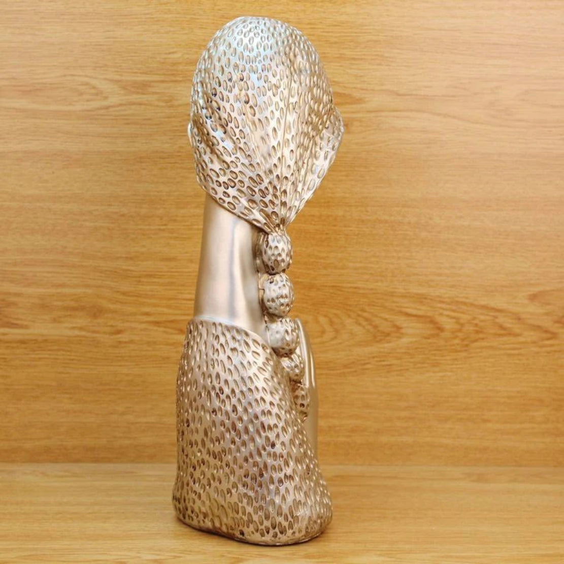 Vintage Praying Girl Resin Statue / Ruchi