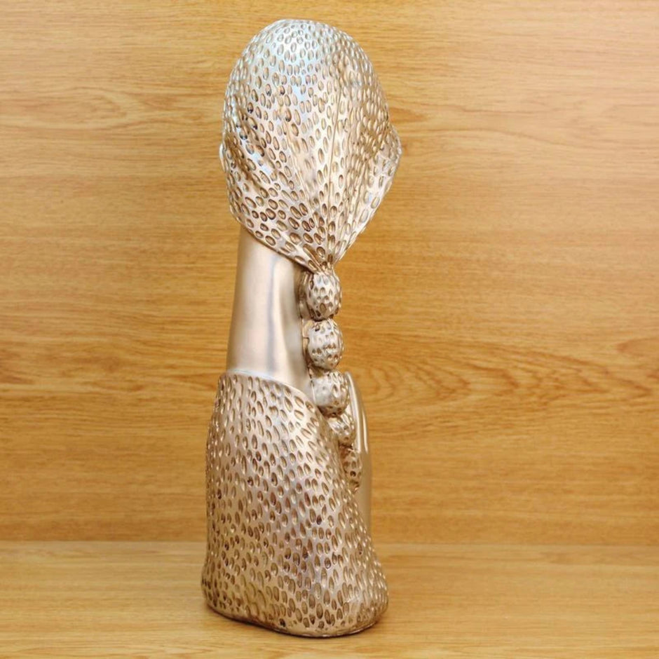 Vintage Praying Girl Resin Statue / Ruchi