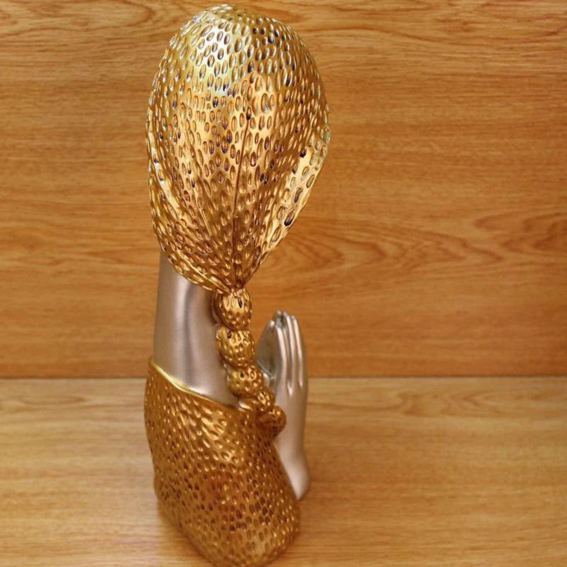 Vintage Praying Girl Resin Statue / Ruchi