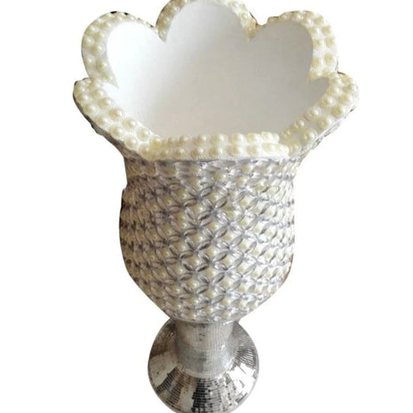 Pearl Embellished Floor Vase / Ruchi