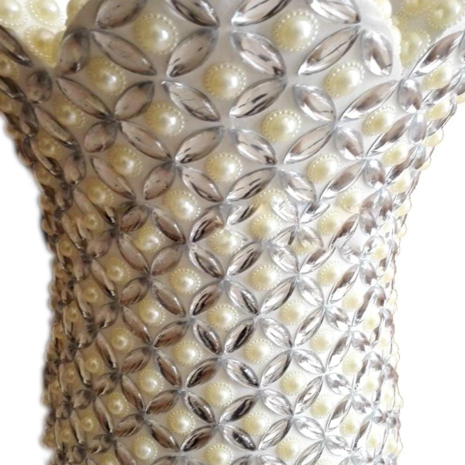Pearl Embellished Floor Vase / Ruchi