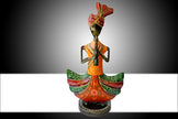 Colorful Metal Statue With Musical Instrument / Ruchi