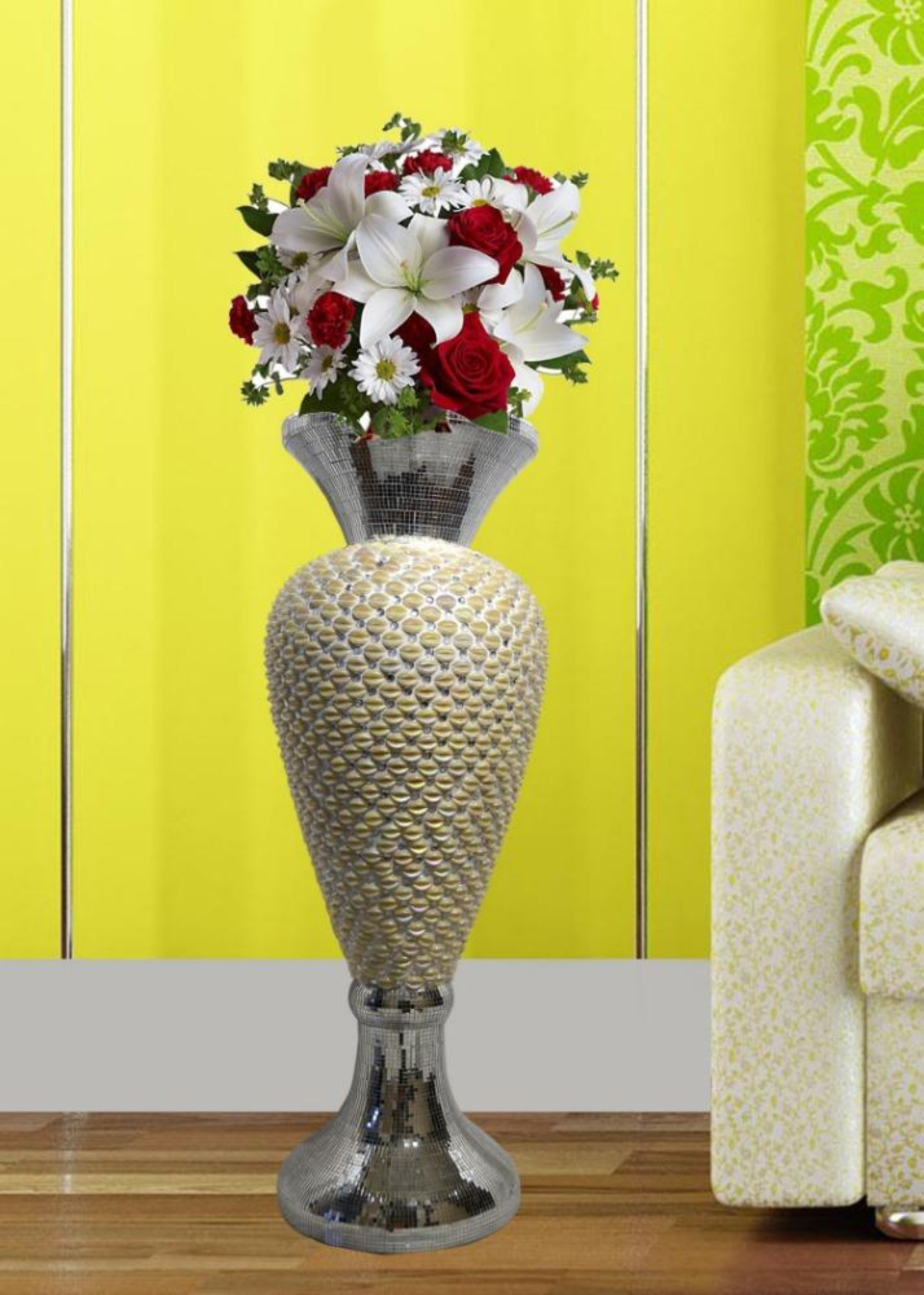 Splendid Textured Fiberglass 40" Flower Vase / Ruchi