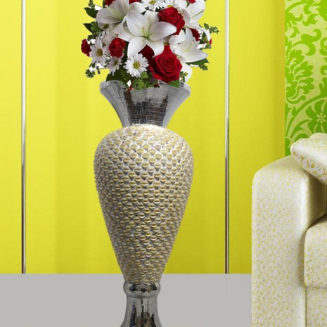 Elegant Textured Fiberglass Vase / Ruchi