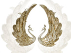 2 Piece Golden Metal Peacock Figurine / Ruchi